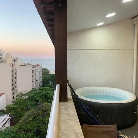Apartamento 1 quarto com varanda com vista para o mar-2